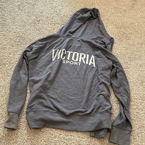 Victoria’s Secret sport zip up workout casual jacket size small soft and grey